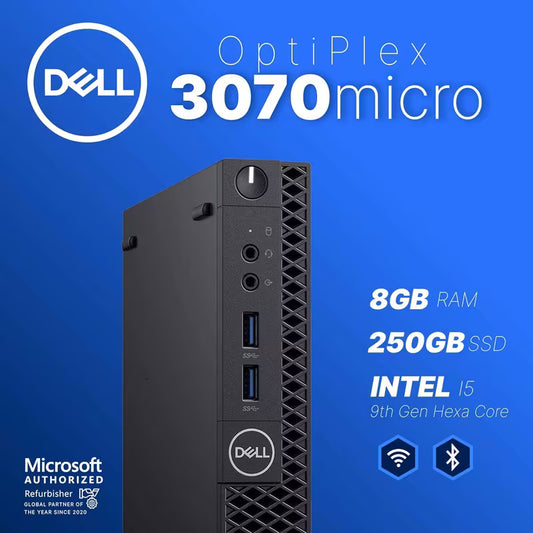 Dell OptiPlex 3070 MFF Mini PC | i5 8GB 256GB SSD | Windows 11 Pro | Box Sealed
