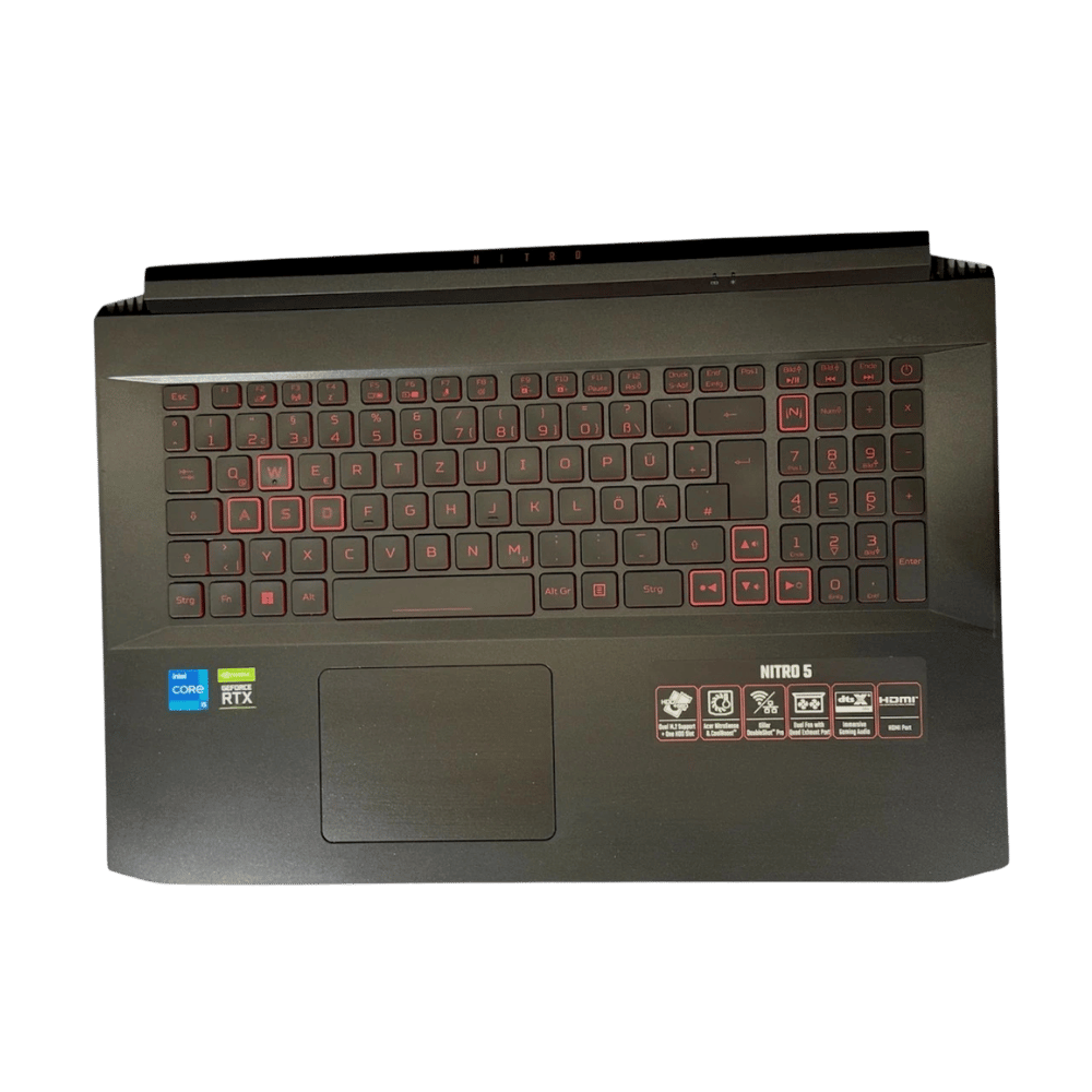 Acer Nitro 5 AN517-54 Palmrest Assembly QWERTZ Complete Set OEM With Parts