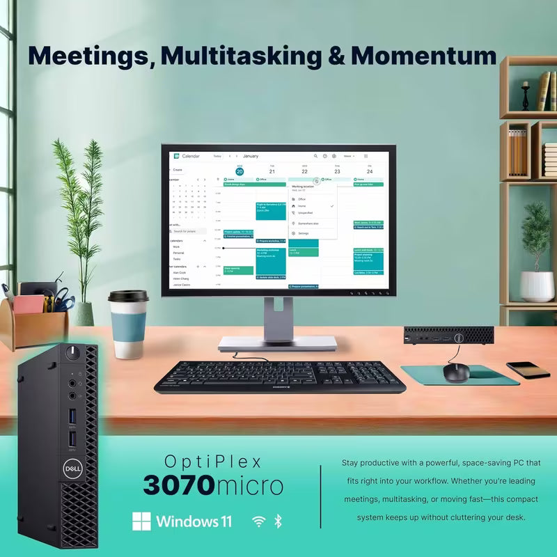Dell OptiPlex 3070 MFF Mini PC | i5 8GB 256GB SSD | Windows 11 Pro | Box Sealed
