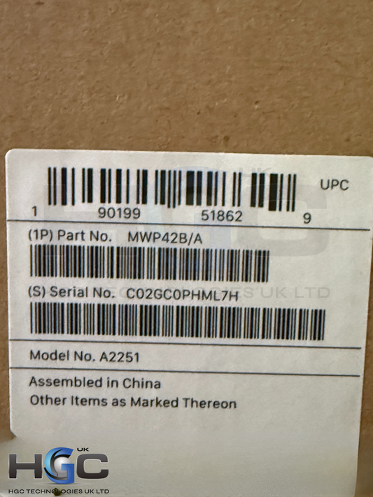 Apple MacBook Pro 13.3" (512GB SSD, Intel Core i5 10th Gen., 3.80 GHz, 16GB) Brand New